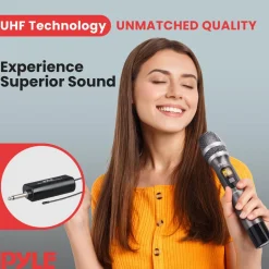 UHF Wireless Microphone System Kit - 160' Range, 8 Channels, Portable<Pyle Clearance