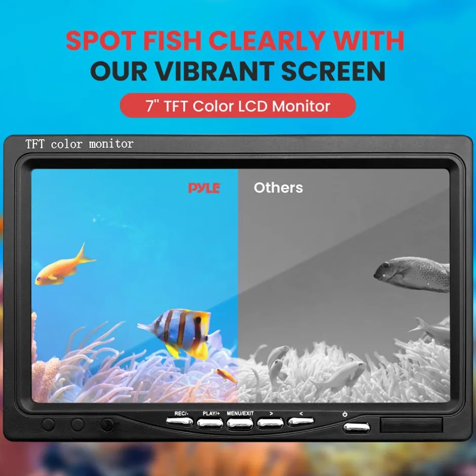 Underwater Fishing Camera, HD Lens, 7" LCD, Infrared Night Vision, Waterproof<Pyle Best