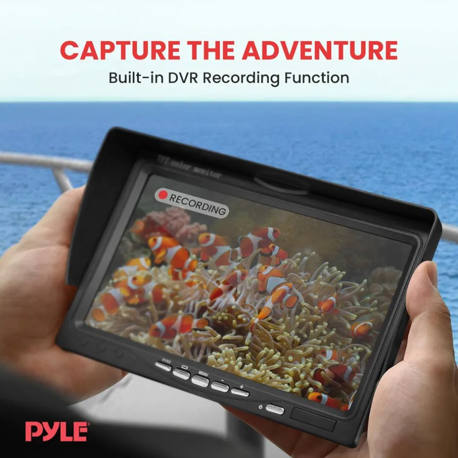 Underwater Fishing Camera, HD Lens, 7" LCD, Infrared Night Vision, Waterproof<Pyle Best