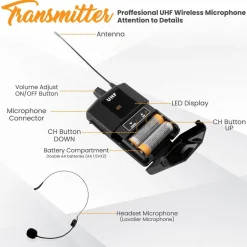 Universal Uhf Wireless Microphone<Pyle Hot