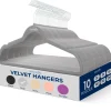 Velvet Hangers 10 Pack - Non-Slip, Space-Saving, 360¬∞ Swivel Hook, Grey<SereneLife Sale