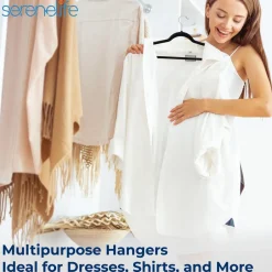 Velvet Hangers 10-Pack, Non-Slip, 360° Swivel Hook, Space-Saving<SereneLife Discount