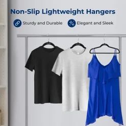 Velvet Non-Slip Hangers 50-Pack, Space-Saving, 360° Swivel Hook<SereneLife Online