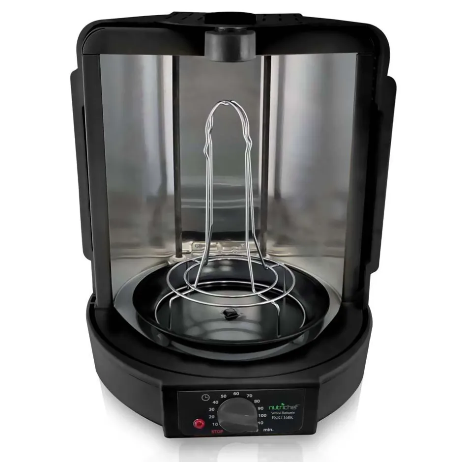 Vertical Rotisserie Oven, Fat-Reducing, Dual Heating, See-Through Window<NutriChef Best