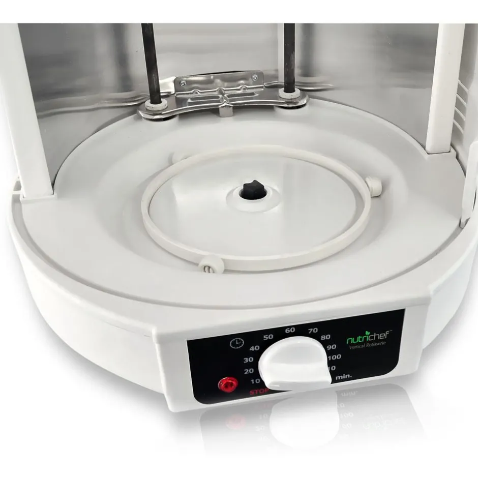 Vertical Rotisserie Oven - Fat-Reducing Dual Heating - White<NutriChef Discount