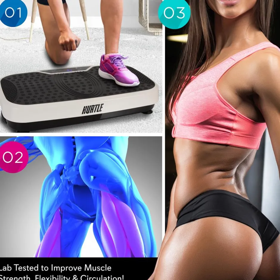 Vibration Platform Machine for Fast Weight Loss, Adjustable Speed, Portable<Hurtle Hot