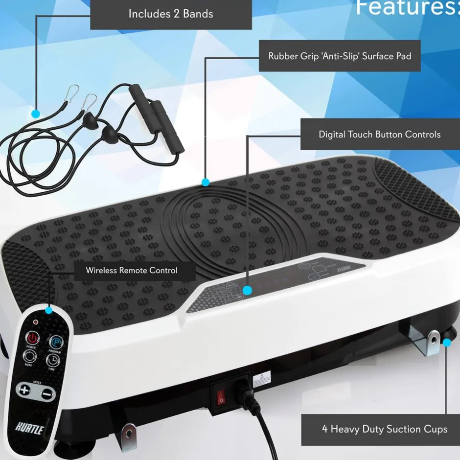 Vibration Platform Machine for Fast Weight Loss, Adjustable Speed, Portable<Hurtle Hot