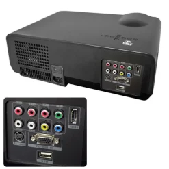 Video Projector 1080p HD, 120" Screen, Built-in Speaker, USB, HDMI<Pyle