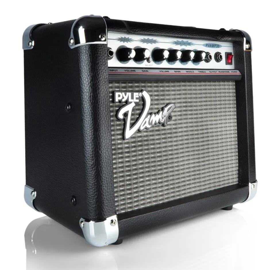30W Amplifier, Crunchy Sound, 3-Band EQ, Overdrive, 6" Speaker<Pyle