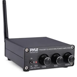 200W Bluetooth 5.0 Stereo Amplifier - Compact Mini Receiver with Bass Control<Pyle Discount