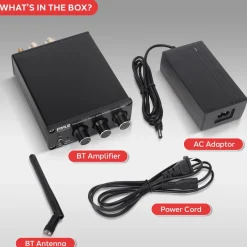 200W Bluetooth 5.0 Stereo Amplifier - Compact Mini Receiver with Bass Control<Pyle Discount