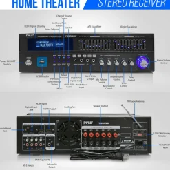 2000W Bluetooth 6-Channel Home Amplifier - Wireless Streaming, USB/AUX/RCA<Pyle Clearance