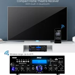 200W Bluetooth Home Stereo Amplifier with FM & USB<Pyle Outlet