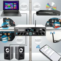 200W Bluetooth Home Stereo Amplifier with FM & USB<Pyle Best