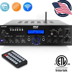 200W Bluetooth Stereo Amplifier - Wireless Streaming, Dual Channel, Compact<Pyle