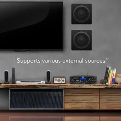 200W Bluetooth Stereo Amplifier - Wireless Streaming, Dual Channel, Compact<Pyle