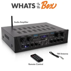 500W 4-Channel Bluetooth Amplifier, Wireless Streaming, USB/SD/AUX<Pyle Best