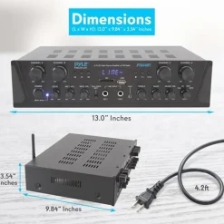 500W 4-Channel Bluetooth Amplifier with FM Radio<Pyle Discount