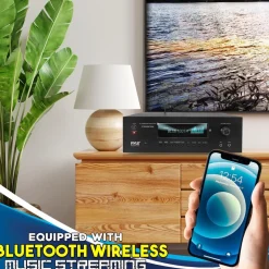 1000W 5.2-Channel Bluetooth Receiver with Wireless Mics<Pyle Clearance