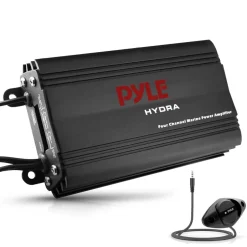 800W 4-Channel Marine Amplifier Waterproof RCA Input Volume Control<Pyle