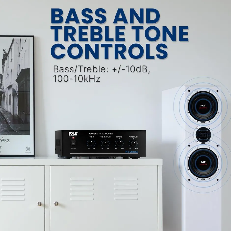 60W Compact Power Amplifier with Bluetooth and Remote<Pyle Clearance