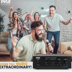60W Compact Power Amplifier with Bluetooth and Remote<Pyle Clearance