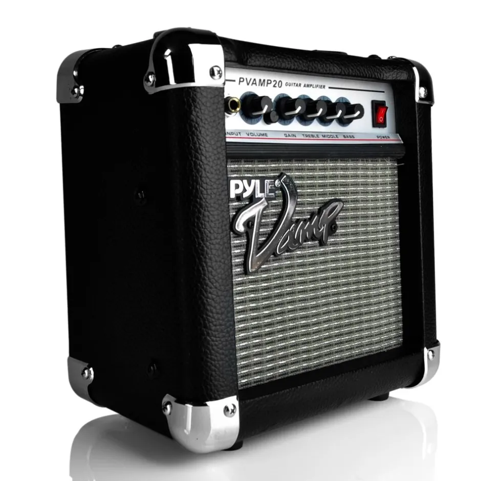 20W Guitar Amplifier, Crunchy Sound, 3-Band EQ, 6" Speaker<Pyle New