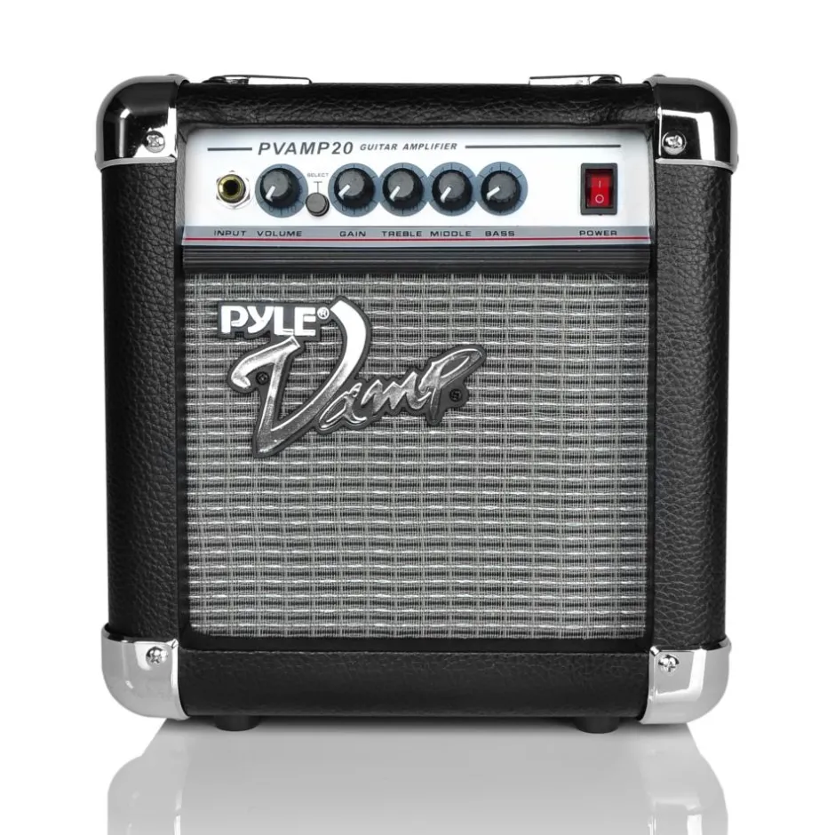 20W Guitar Amplifier, Crunchy Sound, 3-Band EQ, 6" Speaker<Pyle New