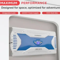 3000W Marine Bluetooth Amplifier, Waterproof, 8-Channel, Aluminum Alloy<Pyle Online
