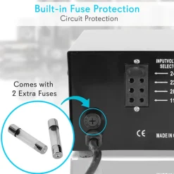 500W Voltage Converter Transformer, USB Port, Metal Housing, Compact<Pyle Clearance