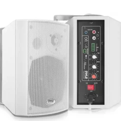 Wall Mount Speaker System - Wireless Bluetooth, 300W, White<Pyle New