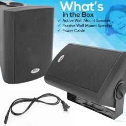 Wall Mount Speaker System - Bluetooth, 300W, 2-Way Stereo, Indoor Use<Pyle Sale