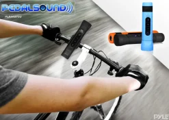 Waterproof Bluetooth Bike Speaker, Power Bank, Flashlight, Orange<Pyle Best