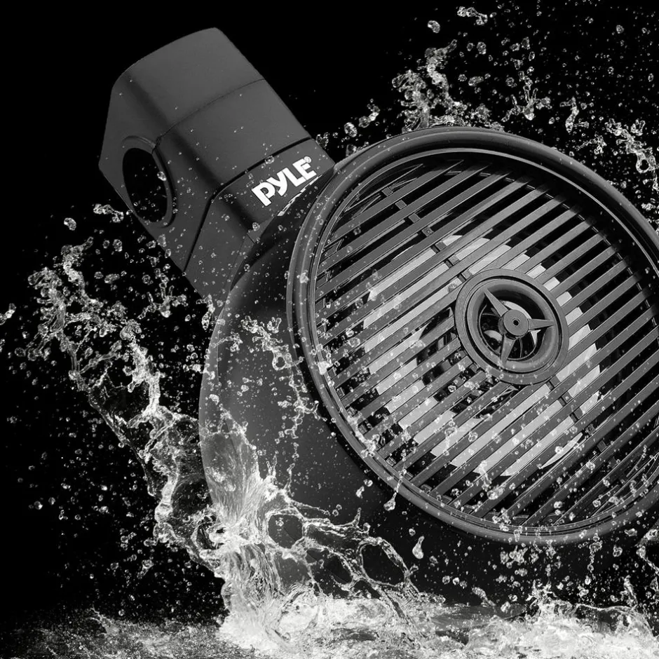 Waterproof Bluetooth Marine Speakers 200W LED Lights 6.5" 2-Way System<Pyle Hot