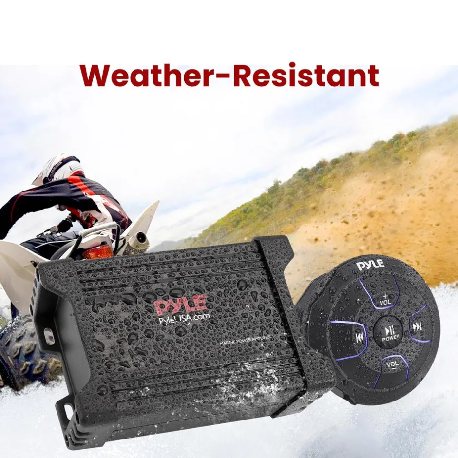 Waterproof Bluetooth Marine Amplifier 600W Weatherproof 2-Channel<Pyle Outlet