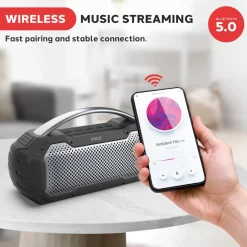 Waterproof Bluetooth Speaker 40W Rechargeable TWS Function RGB Lights<Pyle New