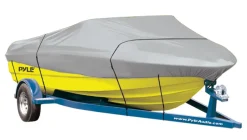 Waterproof Boat Cover, Sun Protection, Marine Canvas, 17-19' V-Hull<Pyle New