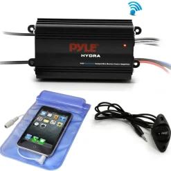 Waterproof 4-Channel Bluetooth Marine Amplifier Kit<Pyle New