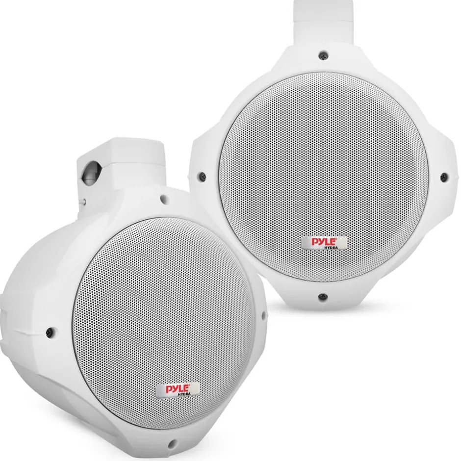 Waterproof Marine Speakers 200W ABS Construction White<Pyle Hot