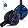Waterproof Marine Speakers 260W LED Lights 8" Dual Subwoofer<Pyle Discount
