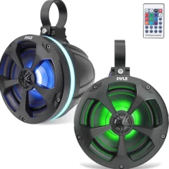 Waterproof Off-Road Speakers 1000W Bluetooth RGB Lights for ATV/UTV<Pyle Clearance