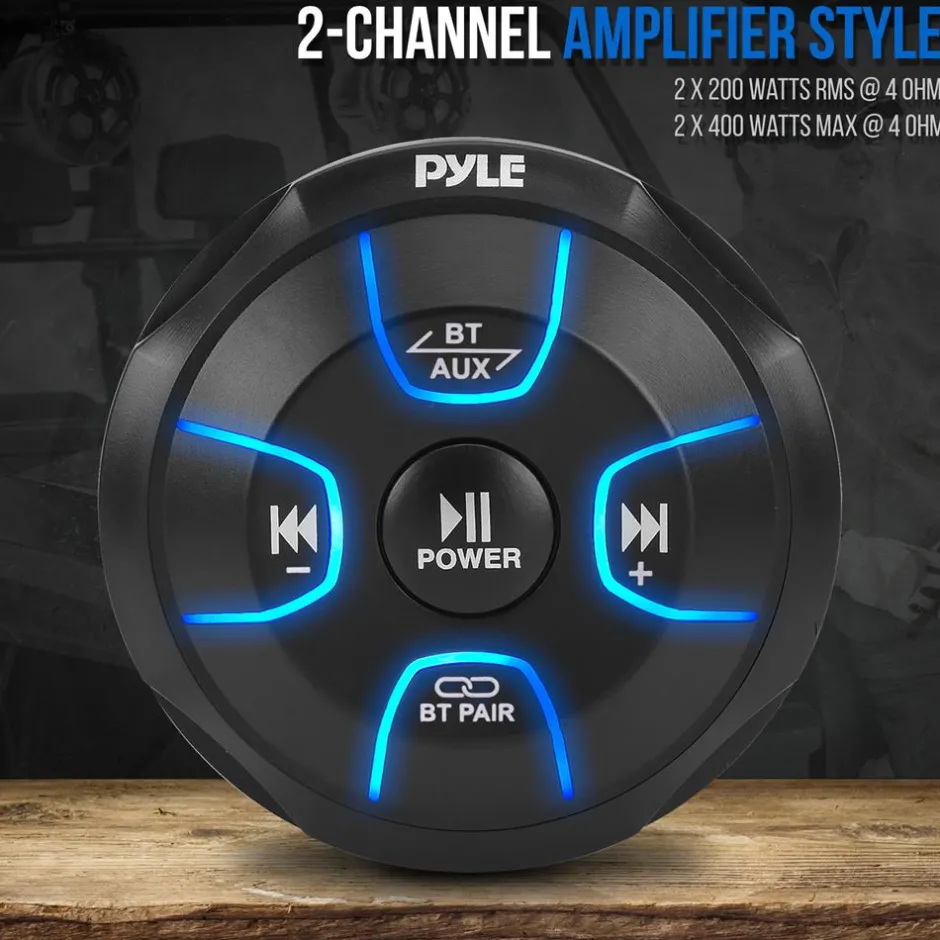 Waterproof Off-Road Speakers 800W RGB Lights Bluetooth Marine Grade<Pyle Online