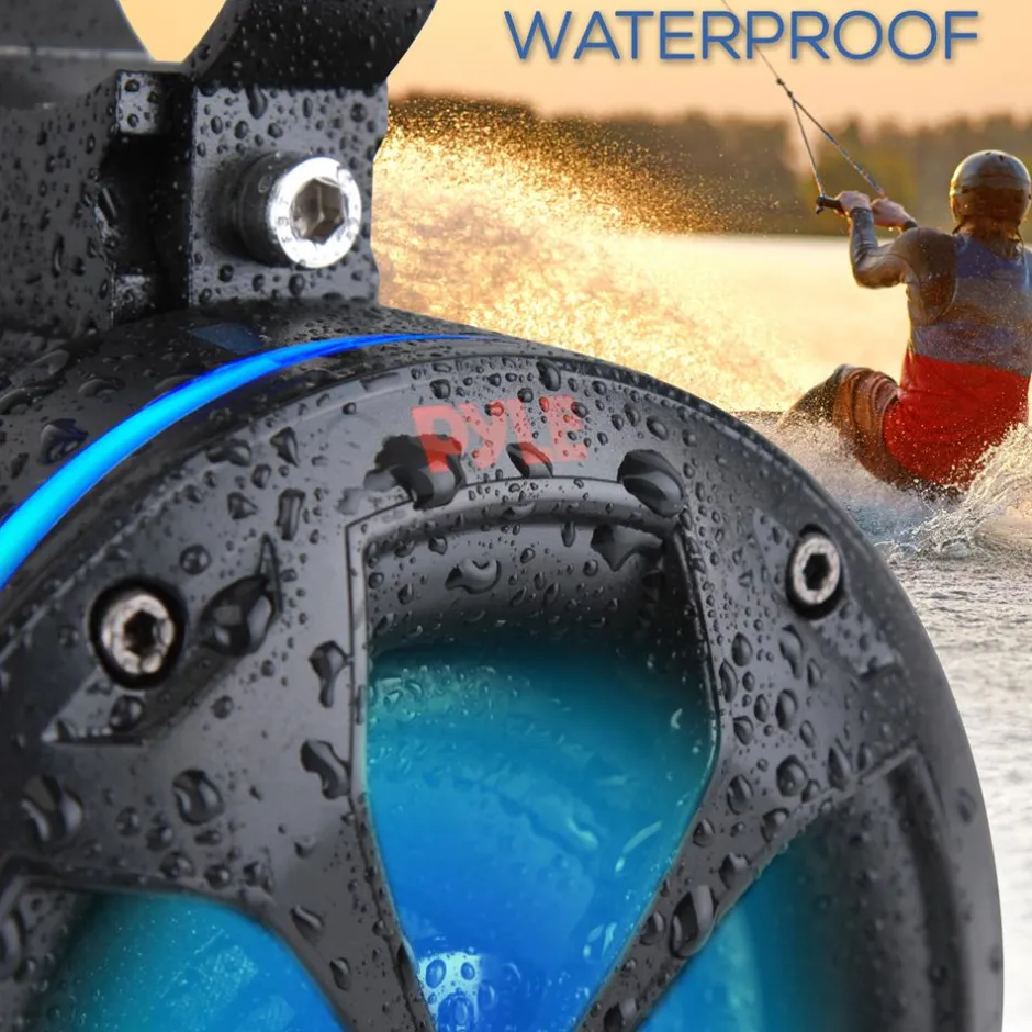 Waterproof Off-Road Speakers 800W RGB Lights Bluetooth Marine Grade<Pyle Online