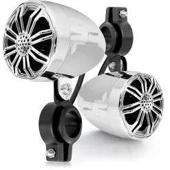 Waterproof Off-Road Speakers 20W Marine Grade Chrome 2.25" Woofer<Pyle Best