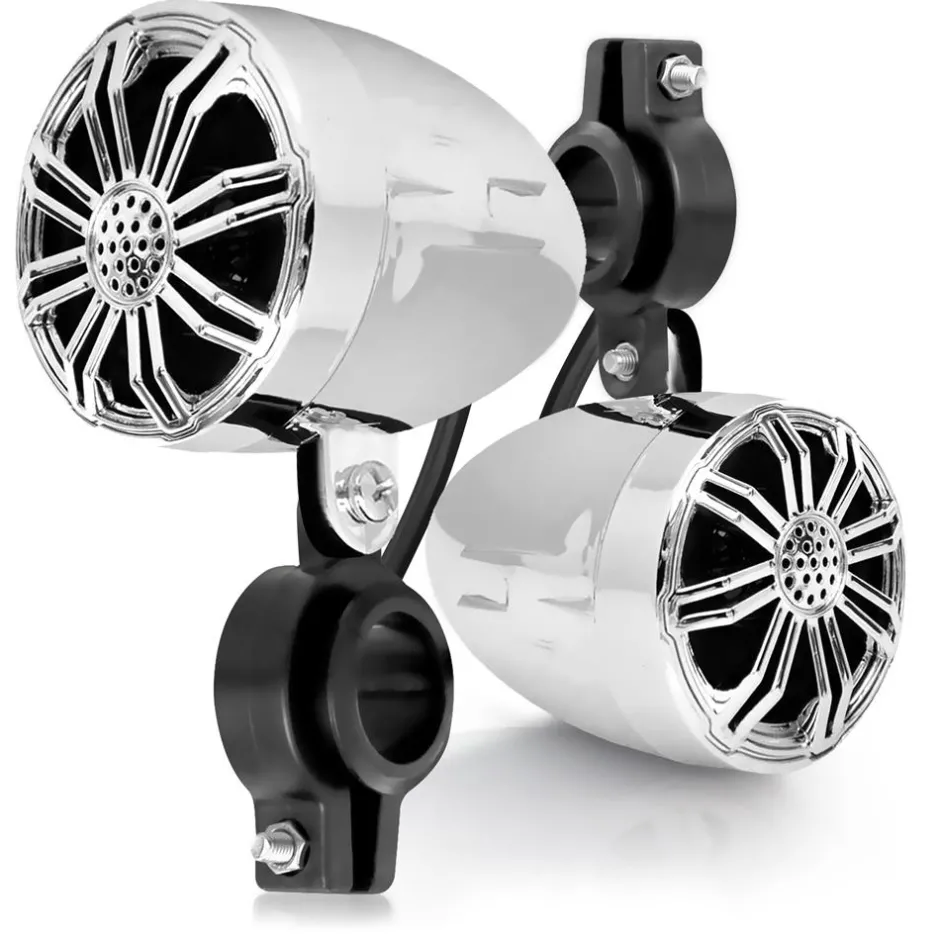 Waterproof Off-Road Speakers 20W Marine Grade Chrome 2.25" Woofer<Pyle Best