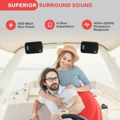Waterproof Outdoor Speaker System, 5.25" Woofer, Heavy Duty, Black<Pyle