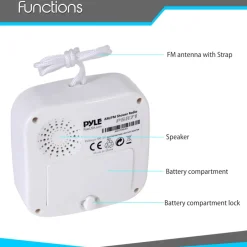 Waterproof Shower Radio - Portable AM/FM with Hanging Strap<Pyle Sale