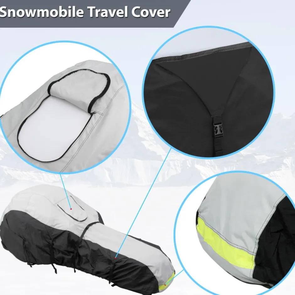 Waterproof Snowmobile Cover, Protects from Rain, Marine Grade Polyester<Pyle New