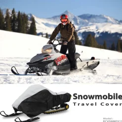 Waterproof Snowmobile Cover, Protects from Rain, Marine Grade Polyester<Pyle New