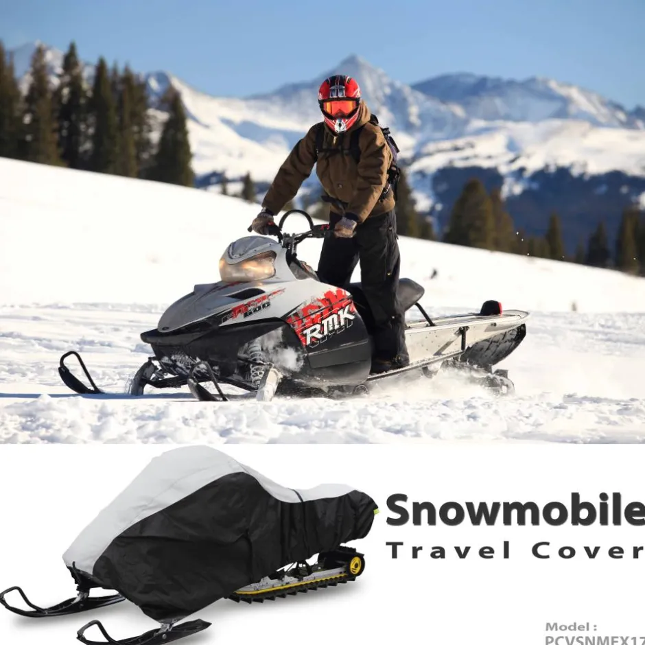 Waterproof Snowmobile Cover, Protects from Rain, Marine Grade Polyester<Pyle New